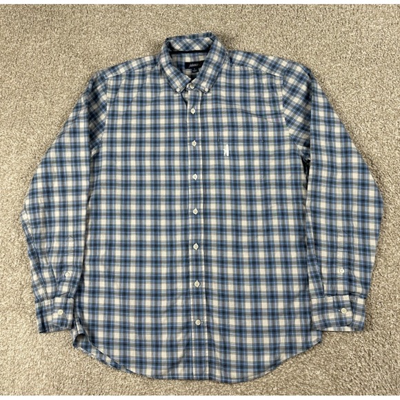 johnnie-O Other - Johnnie-O‎ Shirt Mens Large Blue Plaid Button Up Long Sleeve Egyptian Cotton